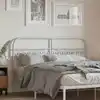 Image de Tête De Lit De Remplacement Métal Blanc 150 Cm Vidaxl