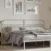 Image de Tête De Lit De Remplacement Métal Blanc 193 Cm Vidaxl