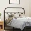 Image de Tête De Lit De Remplacement Métal Noir 107 Cm Vidaxl