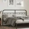Image de Tête De Lit De Remplacement Métal Noir 160 Cm Vidaxl