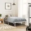Image de Cadre De Lit Métal Sans Matelas Avec Tête De Lit Blanc 90x190cm Vidaxl