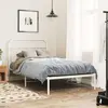 Image de Cadre De Lit Métal Sans Matelas Et Tête De Lit Blanc 100x200 Cm Vidaxl