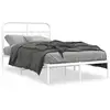 Image de Vidaxl cadre de lit métal sans matelas et tête de lit blanc 120x190 cm