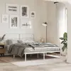 Image de Cadre De Lit Métal Sans Matelas Et Tête De Lit Blanc 140x190 Cm Vidaxl