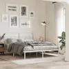 Image de Cadre De Lit Métal Sans Matelas Et Tête De Lit Blanc 150x200 Cm Vidaxl