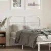 Image de Tête De Lit De Remplacement Métal Blanc 120 Cm Vidaxl