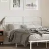 Image de Tête De Lit De Remplacement Métal Blanc 137 Cm Vidaxl