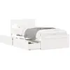 Image de Cadre De Lit Sans Matelas Blanc 90x200 Cm Bois De Pin Massif Vidaxl