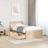 Image de vidaXL Cadre de lit avec tiroirs 90x190 cm bois de pin massif meuble de chambre à coucher sommier lit en bois lit lit 846804