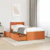 Image de Cadre De Lit Sans Matelas Cire Marron 90x190 Cm Bois Pin Massif Vidaxl