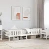 Image de vidaXL Cadre de lit sans matelas blanc 75x190 cm bois de pin massif 846983