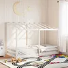 Image de vidaXL Lit pour enfants sans matelas blanc 100x200 cm bois pin massif 846998