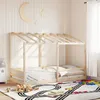 Image de vidaXL Lit pour enfants sans matelas blanc 80x200 cm bois pin massif 847004