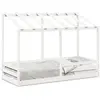 Image de Lit Pour Enfants Sans Matelas Blanc 75x190 Cm Bois Pin Massif Vidaxl