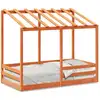 Image de Lit Pour Enfants Sans Matelas Cire Marron 70x140 Cm Pin Massif Vidaxl