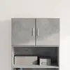 Image de Armoire Murale Gris Béton 70x42,5x40 Cm Bois D'ingénierie Vidaxl