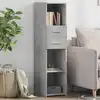 Image de Buffet Haut Gris Béton 30x42,5x124 Cm Bois D'ingénierie Vidaxl