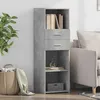 Image de vidaXL Buffet haut gris béton 40x425x124 cm bois dingénierie buffet placard armoire latérale armoire armoire de 846162