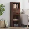 Image de Buffet Haut Chêne Marron 40x42,5x124 Cm Bois D'ingénierie Vidaxl
