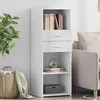 Image de vidaXL Buffet haut blanc 45x425x124 cm bois dingénierie buffet placard armoire latérale armoire armoire de rangement 846166