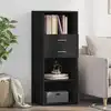 Image de Buffet Haut Noir 50x42,5x124 Cm Bois D'ingénierie Vidaxl