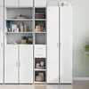 Image de vidaXL Buffet haut blanc 30x425x185 cm bois dingénierie 846236