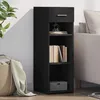 Image de vidaXL Buffet noir 30x425x93 cm bois dingénierie armoire armoire latérale armoire de rangement armoire placard 846307