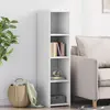Image de Buffet Blanc 30x41x124 Cm Bois D'ingénierie Vidaxl