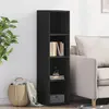 Image de Buffet Noir 30x41x124 Cm Bois D'ingénierie Vidaxl