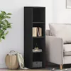 Image de vidaXL Buffet noir 30x41x124 cm bois dingénierie 846377