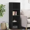 Image de Buffet Noir 40x41x124 Cm Bois D'ingénierie Vidaxl