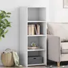Image de Buffet Haut Blanc 45x41x124 Cm Bois D'ingénierie Vidaxl
