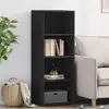 Image de Buffet Haut Noir 45x41x124 Cm Bois D'ingénierie Vidaxl