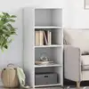 Image de Buffet Haut Blanc 50x41x124 Cm Bois D'ingénierie Vidaxl