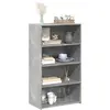 Image de Buffet Haut Gris Béton 70x41x124 Cm Bois D'ingénierie Vidaxl