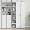 Image de Buffet Haut Blanc 30x41x185 Cm Bois D'ingénierie Vidaxl