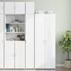 Image de vidaXL Armoire de rangement mince blanc 30x425x225 cm armoire de rangement de salle de bain unité de rangement de salle 3281259