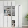 Image de Armoire De Rangement Mince Blanc 30x42,5x225 Cm Vidaxl