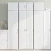 Image de vidaXL Armoire de rangement blanc 70x425x225 cm bois dingénierie armoire de rangement de salle de bain unité de 3281322