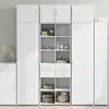 Image de Armoire De Rangement Blanc 70x42,5x225 Cm Bois D'ingénierie Vidaxl