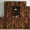 Image de vidaXL Armoire de rangement chêne fumé 80x425x225cm bois dingénierie armoire de rangement de salle de bain unité de 3281347