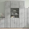 Image de Buffet Haut Gris Béton 80x42,5x249 Cm Bois D'ingénierie Vidaxl