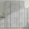Image de Buffet Haut Gris Béton 80x42,5x249 Cm Bois D'ingénierie Vidaxl