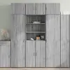 Image de Buffet Haut Sonoma Gris 70x42,5x185 Cm Bois D'ingénierie Vidaxl