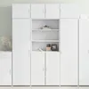Image de vidaXL Buffet haut blanc 80x425x185 cm bois dingénierie 3281378