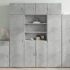Image de vidaXL Buffet haut gris béton 80x425x185 cm bois dingénierie buffet armoire de rangement panneau latéral armoire 3281381