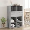 Image de Buffet Haut Sonoma Gris 80x42,5x124 Cm Bois D'ingénierie Vidaxl