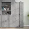 Image de Buffet Haut Gris Béton 30x42,5x185 Cm Bois D'ingénierie Vidaxl