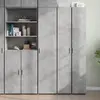 Image de Buffet Haut Gris Béton 40x42,5x185 Cm Bois D'ingénierie Vidaxl