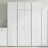 Image de Buffet Haut Blanc 70x42,5x185 Cm Bois D'ingénierie Vidaxl